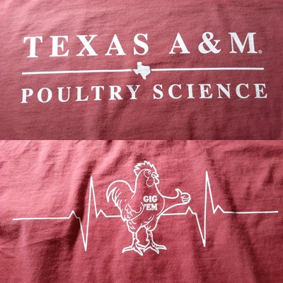 Comfort Wash Texas A&amp;M - Poultry Science - Long Sleeve - Brick Red